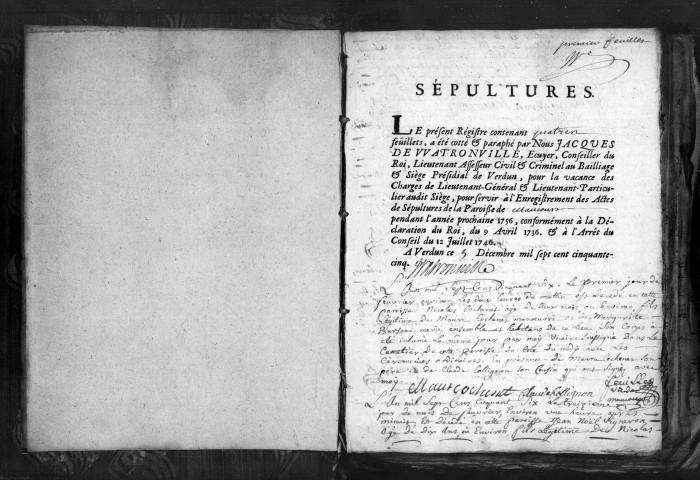 Baptêmes, Mariages, Sépultures (1756-1791)