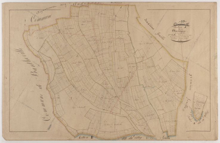 AINCREVILLE - Section A - de Chassogne - feuille 03