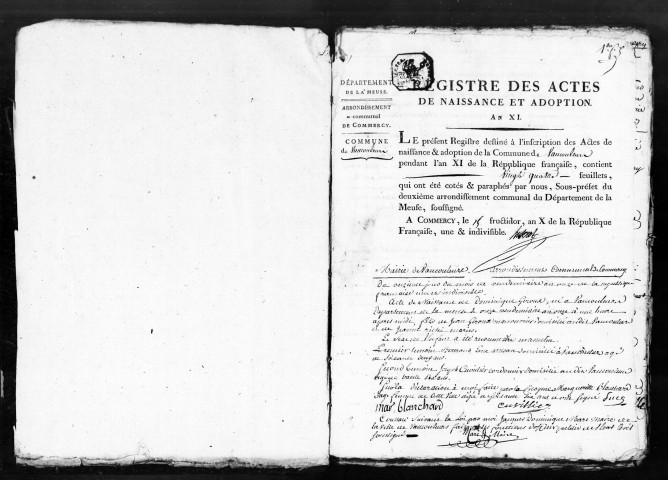 Naissances, Mariages, Décès (1802-1807)