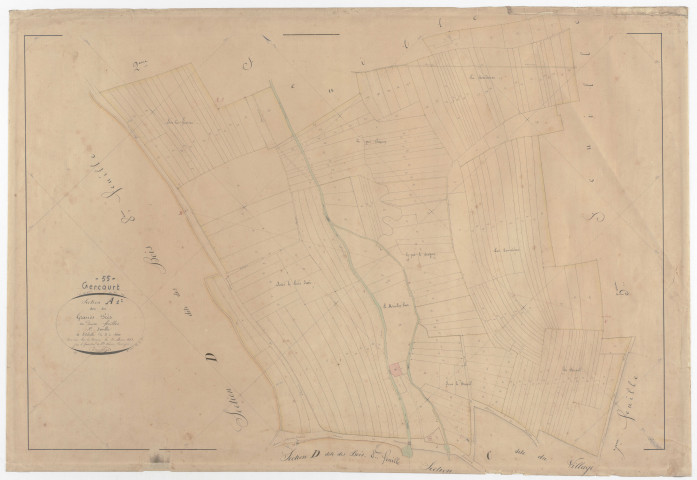 GERCOURT ET DRILLANCOURT - Section A - des Grands Prés - feuille 01