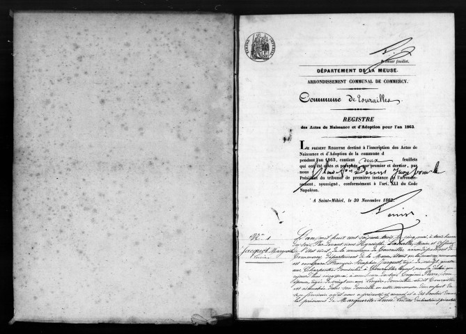 Naissances, Mariages, Décès (1863-1872)