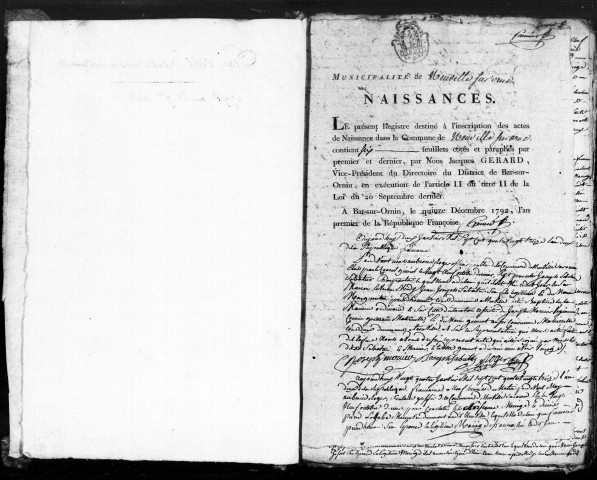 Naissances, Mariages, Décès (1793-1802)