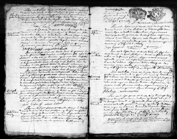 Baptêmes, Mariages, Sépultures (1733-1768)