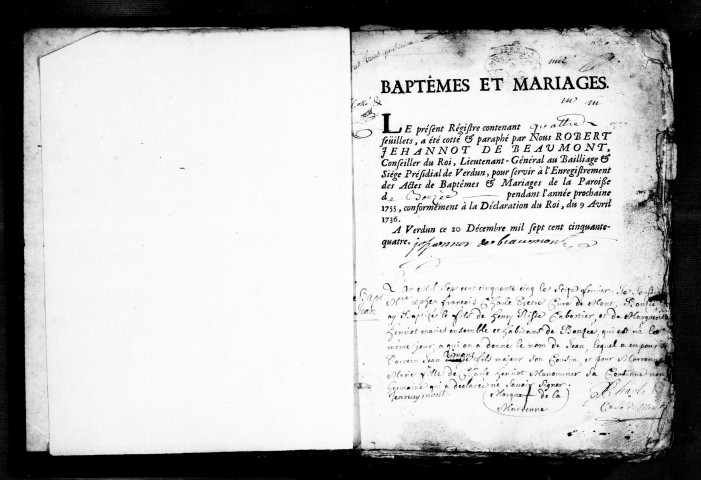 Baptêmes, Mariages, Sépultures (1755-1792)