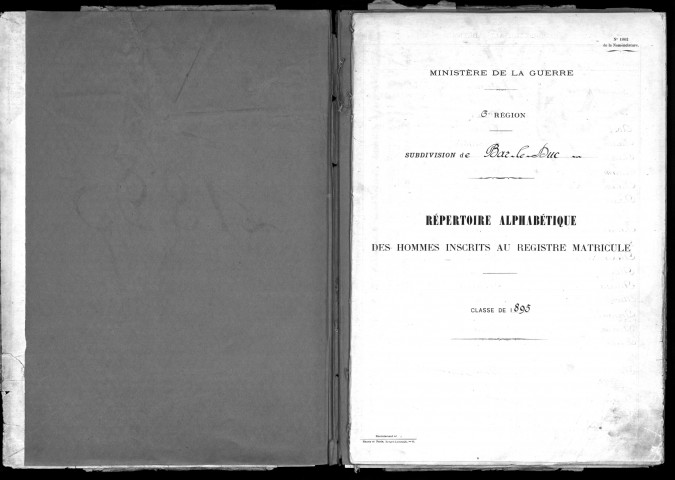 1895 -Répertoire alphabétique