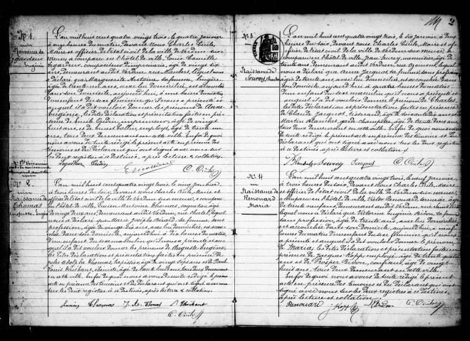 Naissances, Décès (1883-1883)