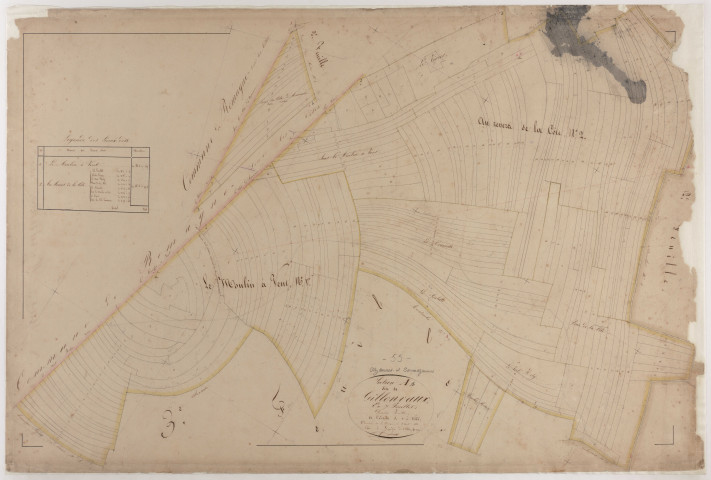 AZANNES - Section A - de Gillonvaux - feuille 01