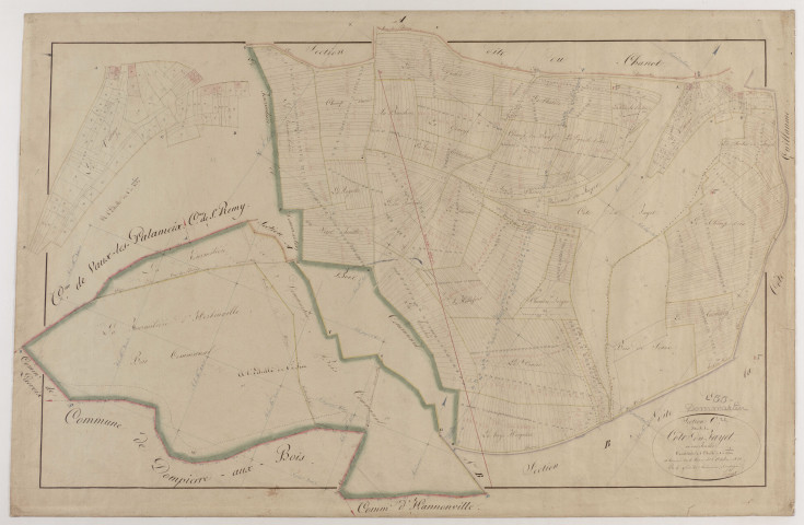 DOMMARTIN-LA-MONTAGNE - Section C - la Côte du Fayet - feuille U