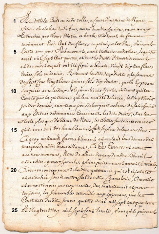 Copie des lettres d'amortissements concédées par Stanislas, duc de Lorraine, aux religieux du prieuré Notre-Dame de Bar, pour le moulin de Couchot, au faubourg de Bar, et d'une pièce de vigne (1757, 15 septembre Copie de 1758).