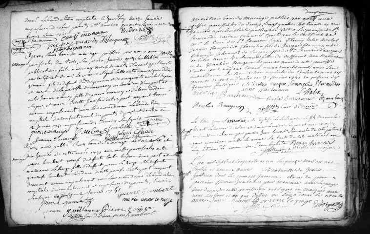 Baptêmes, Mariages, Sépultures (1751-1791)