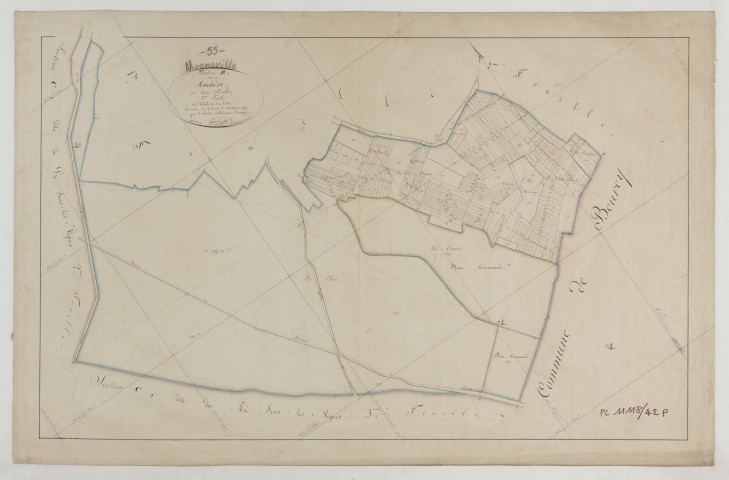 MOGNEVILLE - Section B de Machère feuille 02