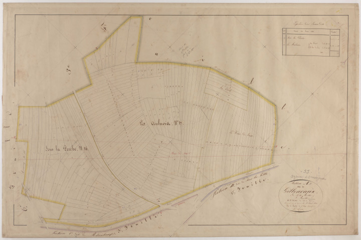 AZANNES - Section A - de Gillonvaux - feuille 07