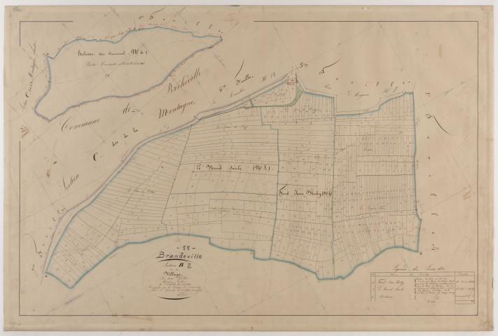 BRANDEVILLE - Section B - du Village - feuille 02