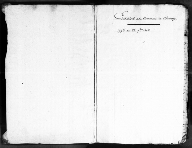 Naissances, Mariages, Décès (1793-1802)