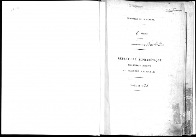 1928 - Répertoire alphabétique