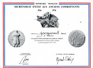Livret militaire, photographies, citations, décoration relatifs à Henri Jacquemont.