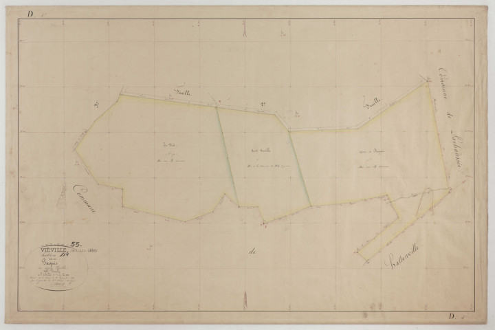 VIEVILLE-SOUS-LES-COTES - Section D des Paquis feuille 04