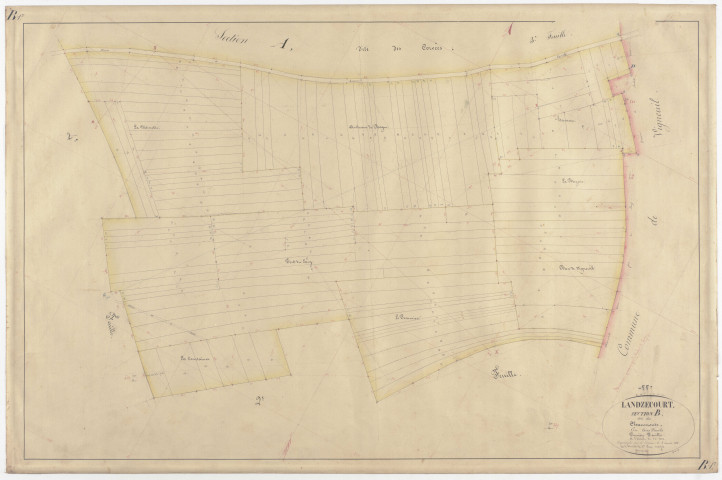 LANDZECOURT - Section B - des Chaumonts - feuille 01