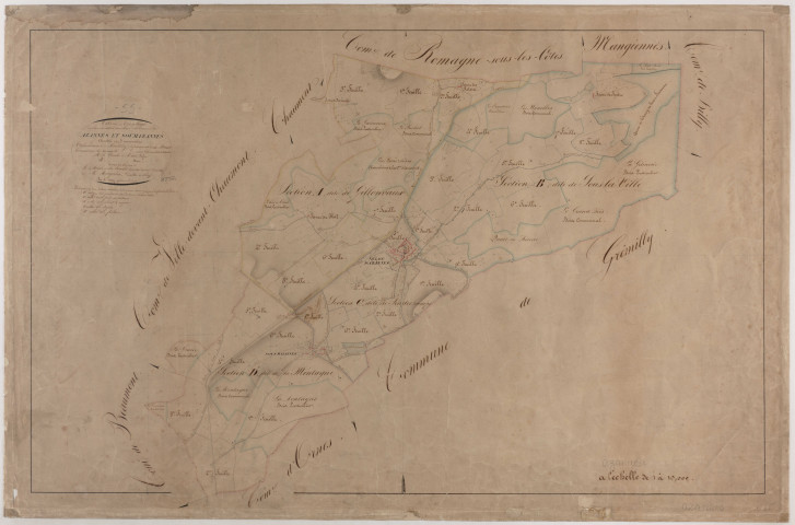 AZANNES - Tableau d'assemblage - feuille 01