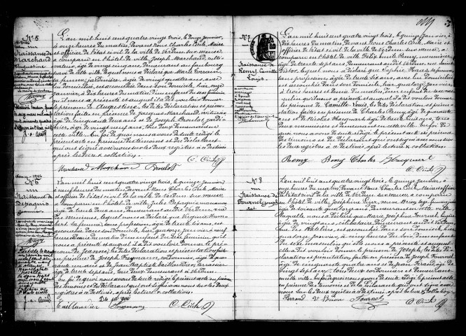 Naissances, Décès (1883-1883)