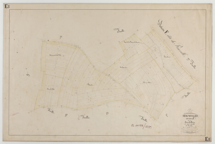 SEIGNEULLES - Section E de Courbillon feuille 08