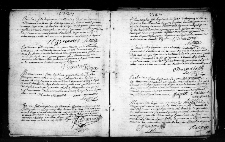 Baptêmes, Mariages, Sépultures (1726-1753)
