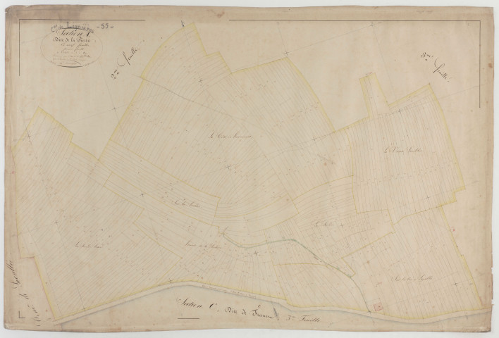 LIGNIERES - Section A de la Pierre feuille 01