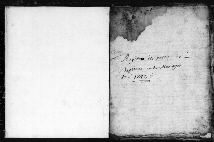 Baptêmes, Mariages (1747-1752)