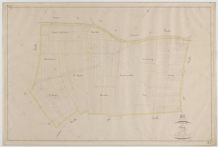 VILLEROY - Section B du Village feuille 04