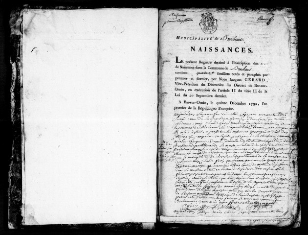 Naissances, Mariages, Décès (1793-1802)