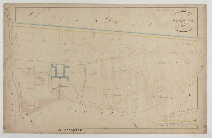 FAINS - Section B de Rondeval feuille 01