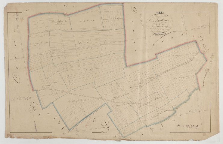 SERAUCOURT - Section B des Ouillons feuille 04