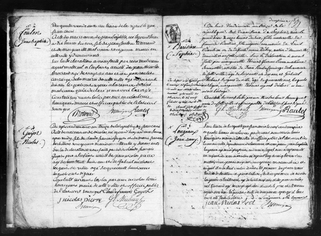 Naissances, Mariages, Décès (1805)