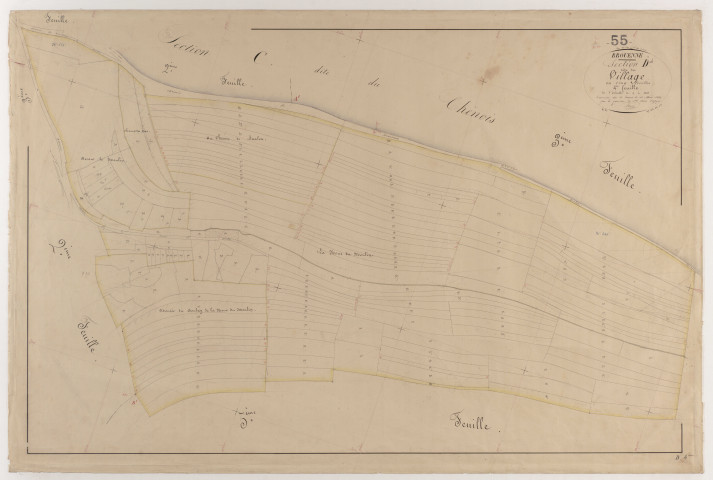 BROUENNES - Section D - du Village - feuille 04