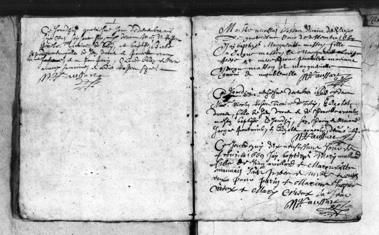 Baptêmes, Mariages, Sépultures (1669-1739)