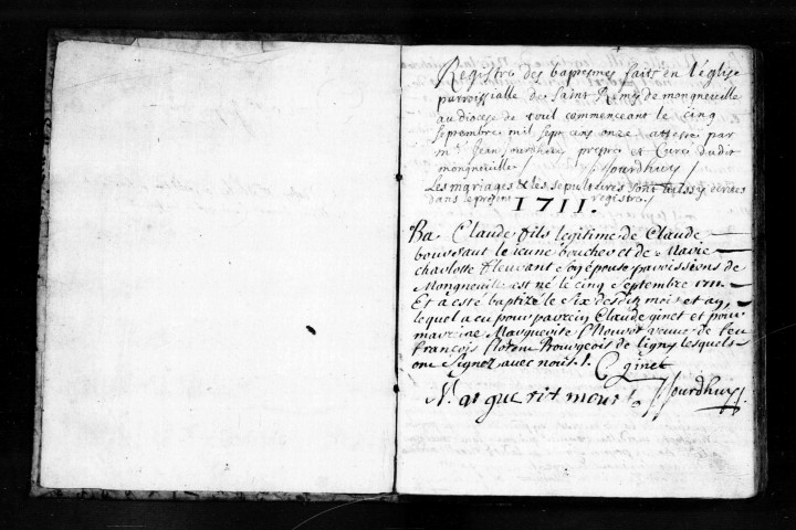 Baptêmes, Mariages, Sépultures (1711-1720)