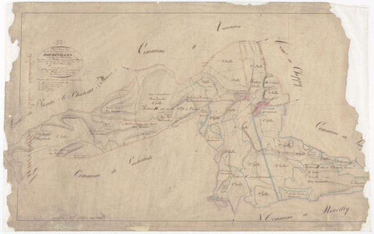 BOUREUILLES - Tableau d'assemblage - feuille 01