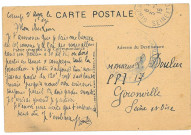 Cartes postales, livret militaire, certificats médical et de bonne conduite relatifs à Jean Boulier, ainsi qu'un plat réalisé par ses soin à partir d'obus.