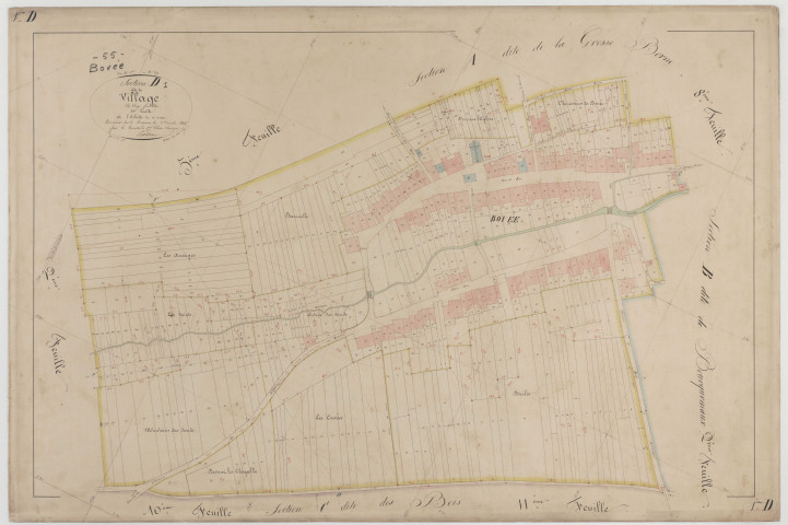 BOVEE - Section D du Village feuille 01
