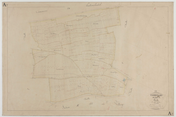 VIGNEULLES-LES-HATTONCHATEL - Section A de la Gaule feuille 02