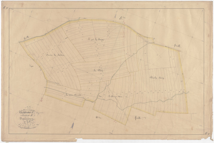 CLERMONT-EN-ARGONNE - Section E - de Vraincourt - feuille 09