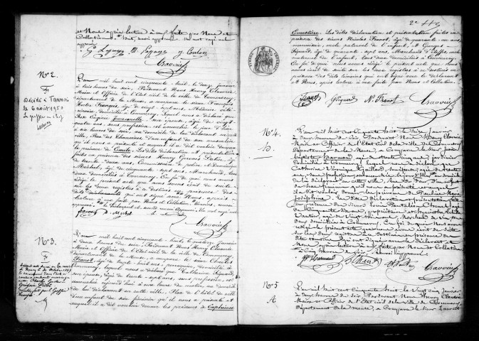 Naissances, Mariages, Décès (1858)