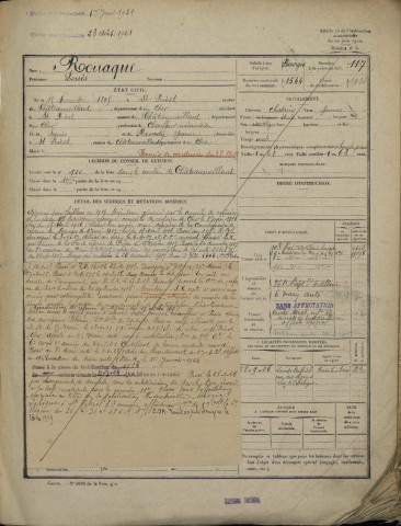 1915 - Etrangers à la subdivision : matricules n° 117-395