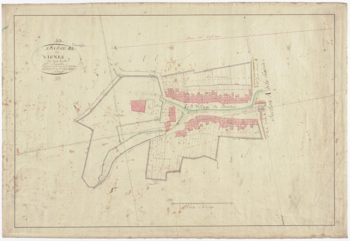 BONZEE - Section B - des Vignes - feuille 02