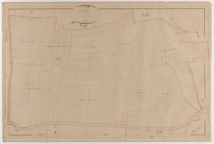 FORGES - Section D - des Vignes - feuille 05