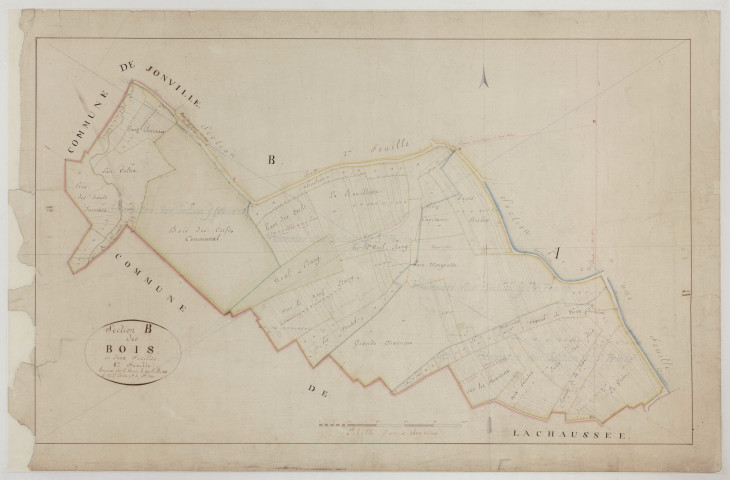 HADONVILLE-LES-LACHAUSSEE - Section B des Bois feuille 01