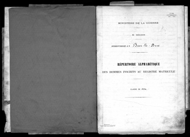 1896 - Répertoire alphabétique