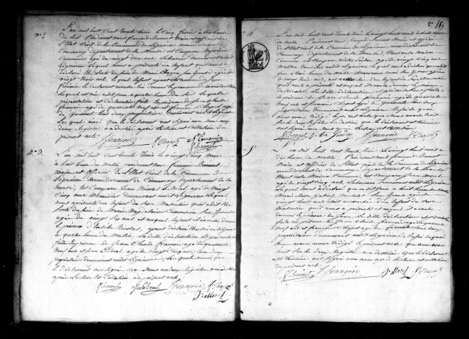 Naissances, Mariages, Décès (1833-1842)