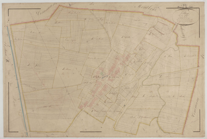 BUREY-LA-COTE - Section A du Village feuille 01