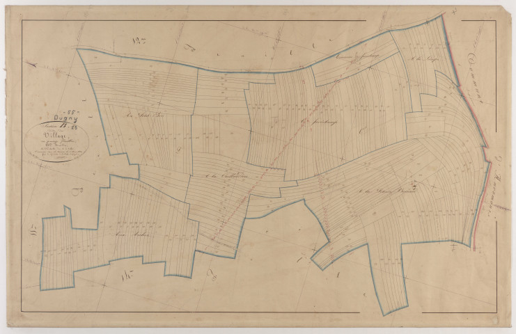 DUGNY - Section B - du Village - feuille 13